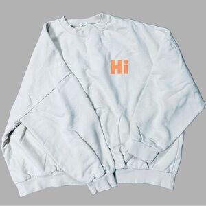Black bean- Korean brand HI + Smiley face crewneck